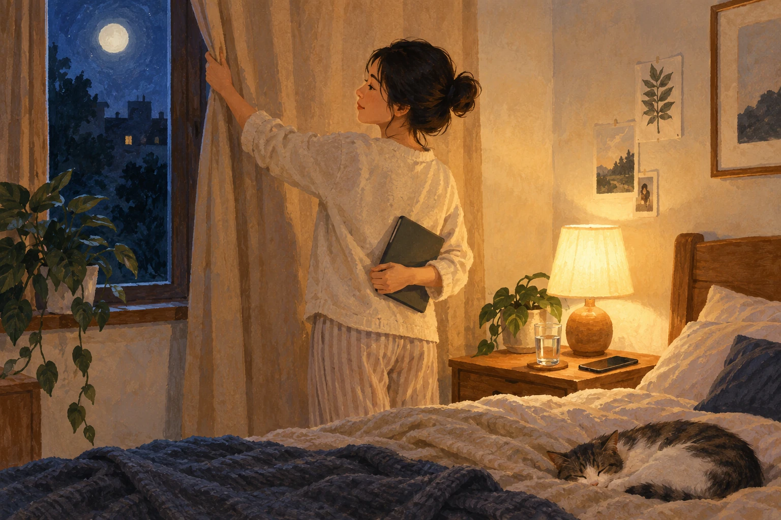 夜晚收起工作为休息留出时间